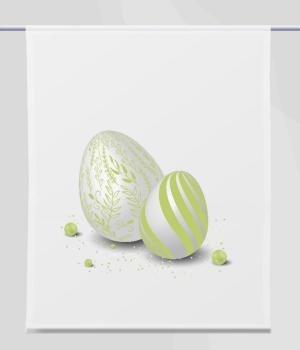 Preview: Ostern-moderna-Xtra-grün , Scheibenhänger eckig